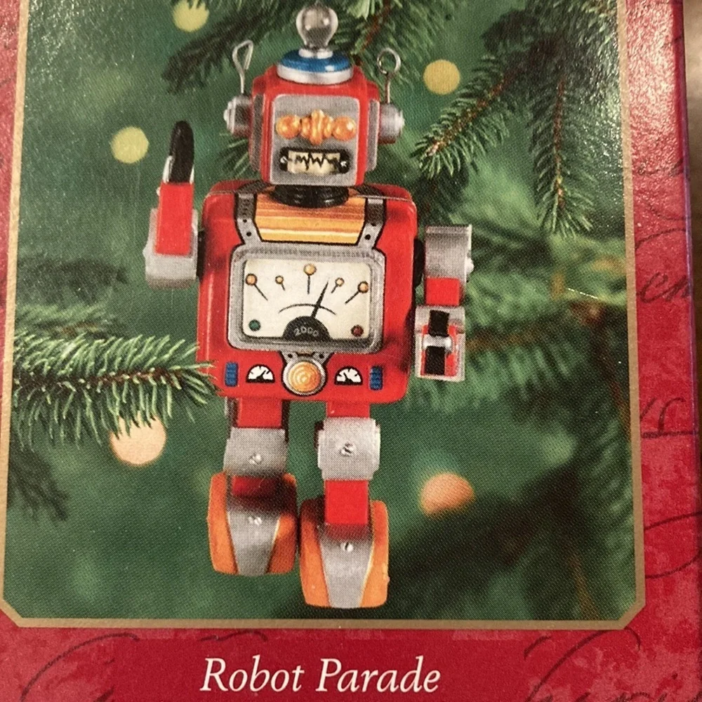 NIB HALLMARK 2000 Keepsake Ornament- Robot Parade